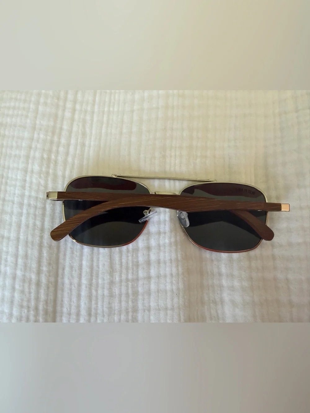Blue Planet Eco-Eyewear Aviator Sunglasses - Black Lenses, Silver Frame